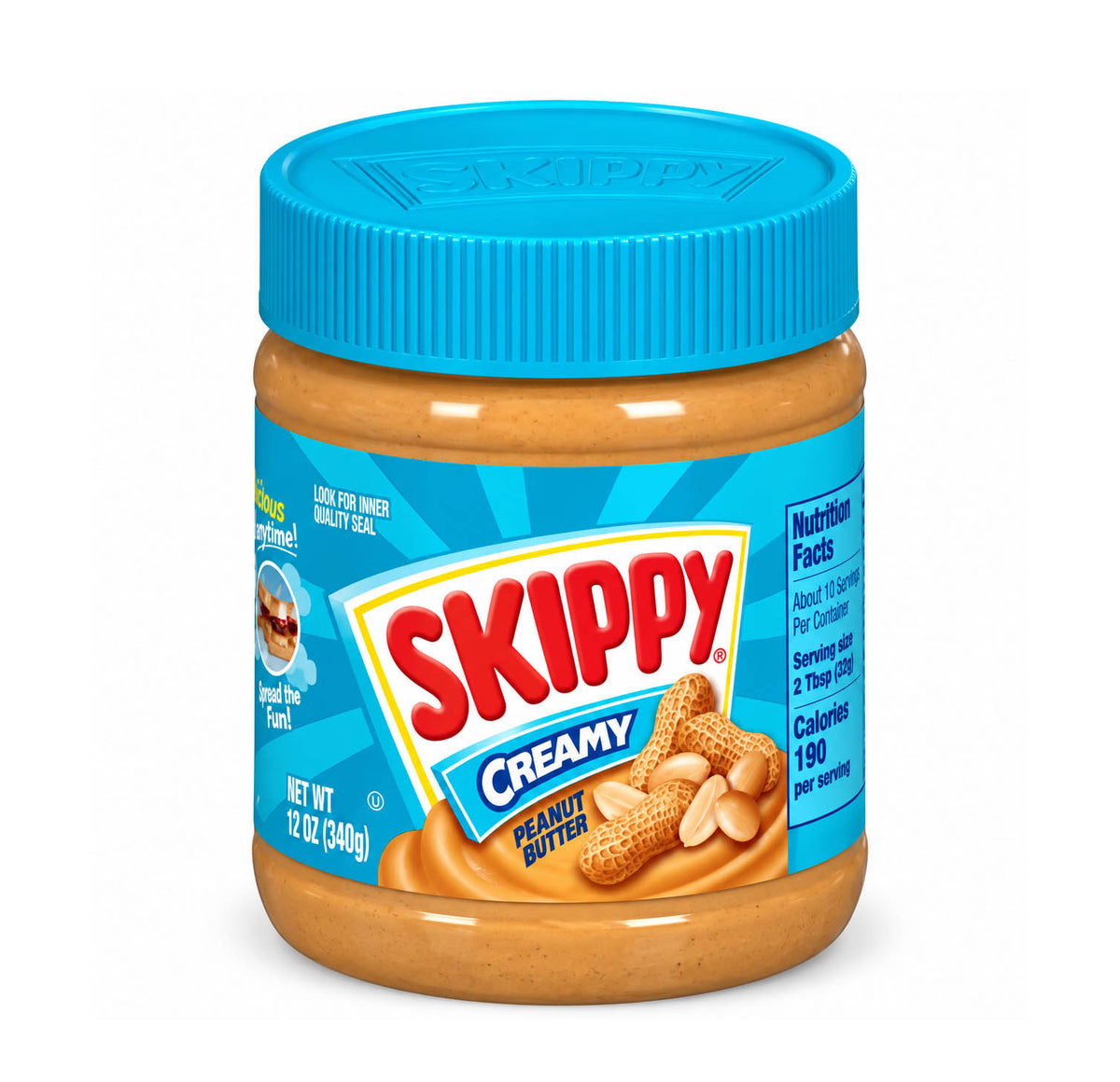 SKIPPY Creamy Peanut Butter jar, 12 oz
