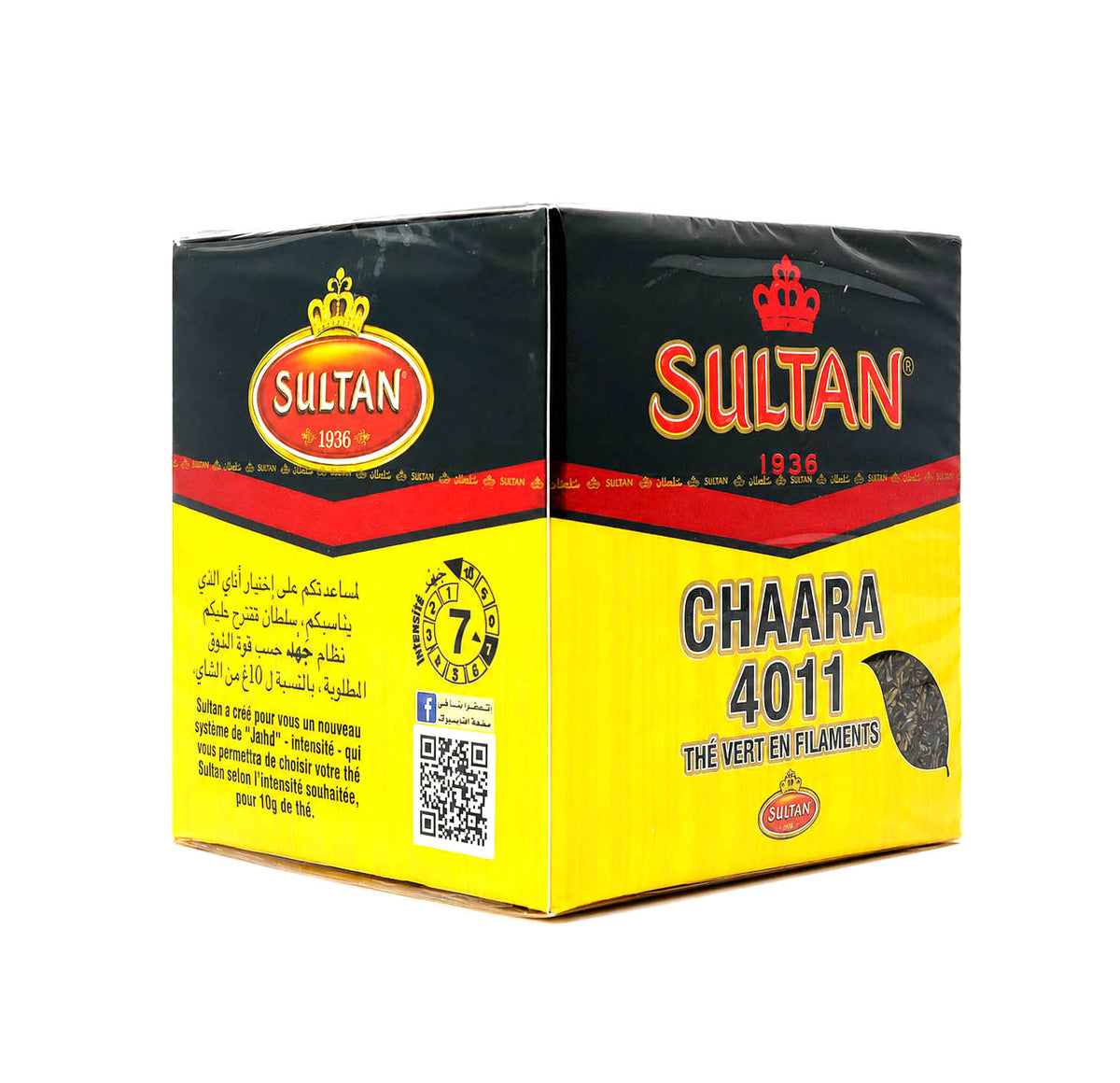 Sultan Chaara 4011 green tea 200g box, front of package