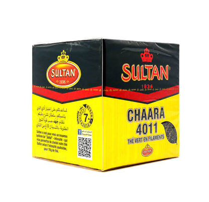 Sultan Chaara 4011 green tea 200g box, front of package