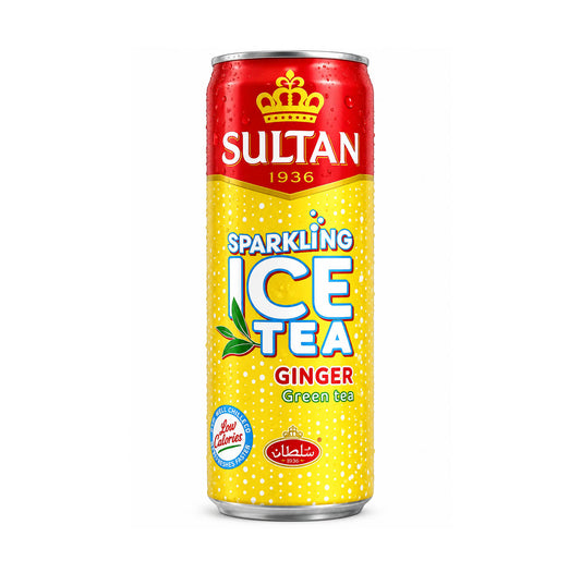 Sultan Sparkling Ice Tea Ginger green tea can