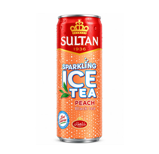 Sultan Sparkling Ice Tea Peach black tea can