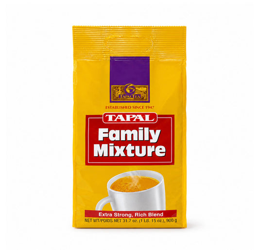 Tapal Family Mixture loose black tea 900g pouch, front of package
