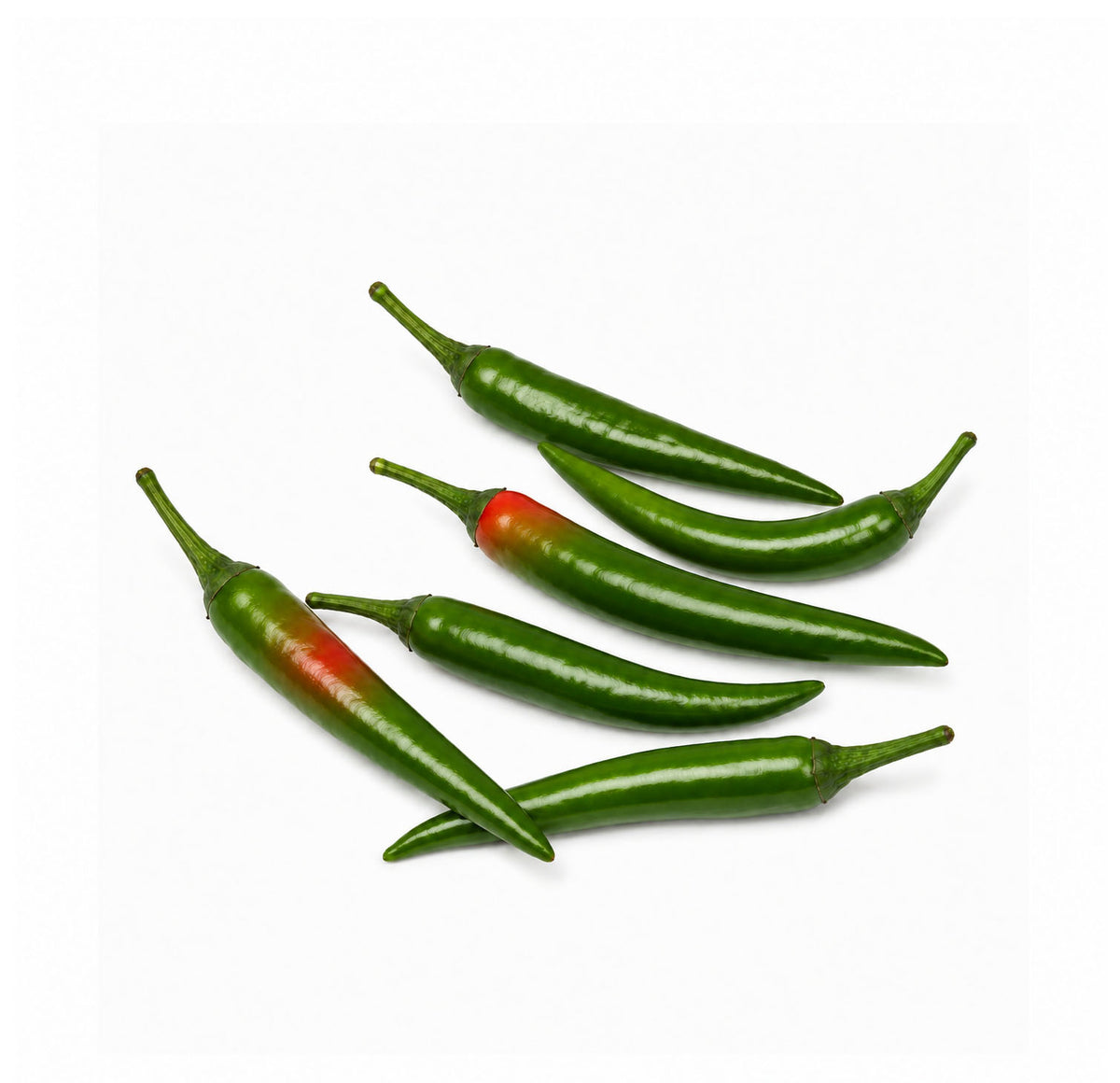Fresh green Thai chilies