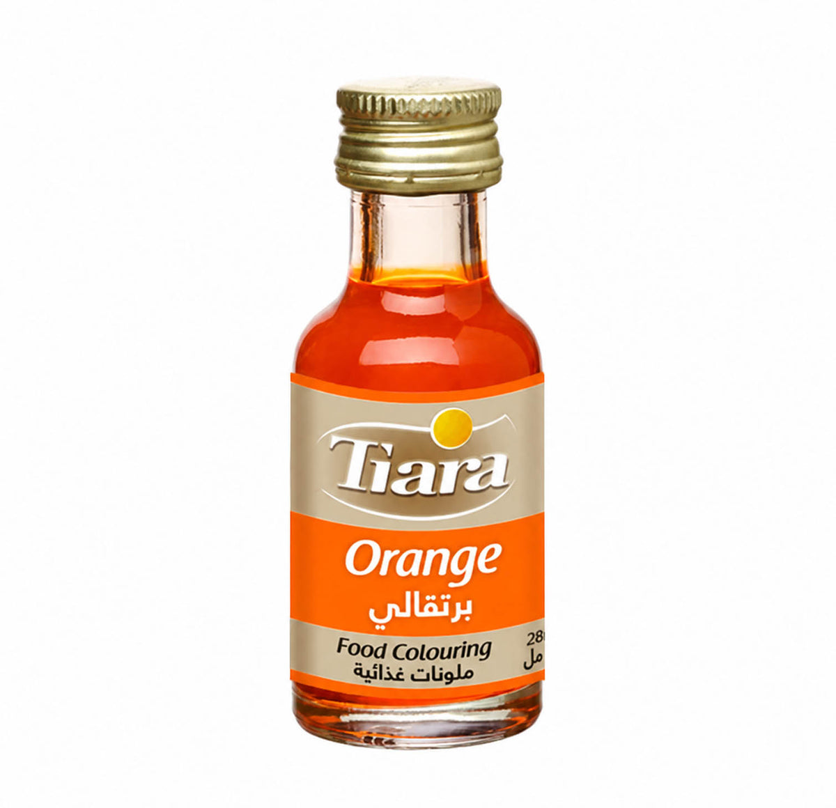 Tiara Orange food colouring 28ml bottle