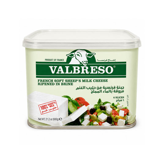 Valbreso French Sheep's Milk Cheese 600g tin, front of package