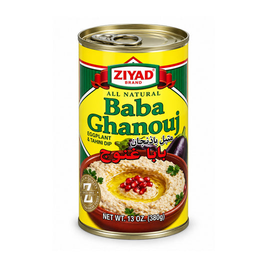 Ziyad Baba Ghanouj eggplant and tahini dip can, 380 g
