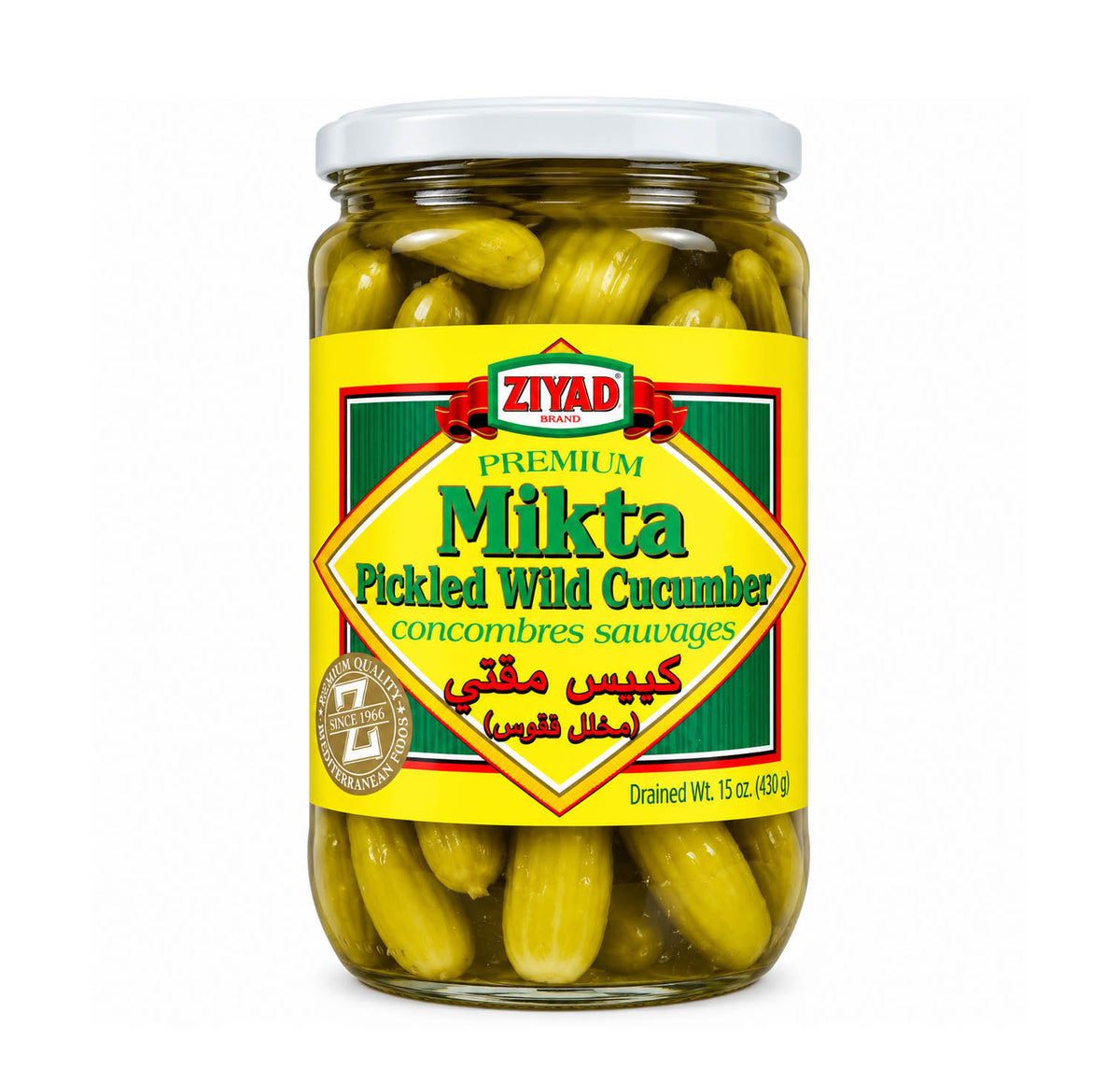 Ziyad Mikta pickled wild cucumber jar, 430 g drained